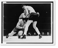 Joe Louis, back to camera, knocks Max Schmeling to the canvas during heavyweight title boxing match at Yankee Stadium, Antique Wall Art