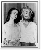 Suzanne Farrell with George Balanchine, half-length portrait, facing slightly right, at the N.Y. State Theater.World Telegram & Sun photo by Orlando Fernandez. Classic, Vintage Wall Art