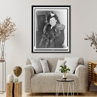 Luba Tryszynska, the Angel of Belsen, half-length portrait, facing front, aboard the SS Gripsholm arriving in New York City, Antique Print