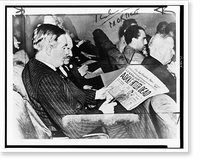 Diplomats at conference get the happy tidings, Historic Reproduction