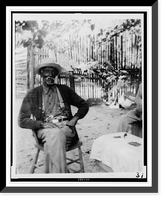 Uncle Billy McCrea, sitting in his yard, Jasper, Texas, Historic Print