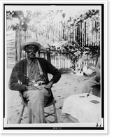 Uncle Billy McCrea, sitting in his yard, Jasper, Texas, Historic Print