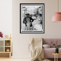 Uncle Billy McCrea, sitting in his yard, Jasper, Texas, Historic Print