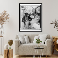 Uncle Billy McCrea, sitting in his yard, Jasper, Texas, Historic Print