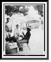 Uncle Billy McCrea (right), with John A. Lomax (center), and friends, at Billy's home in Jasper, Texas, Antique Poster