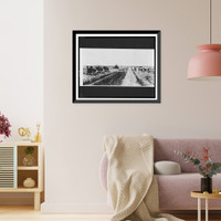 Gasoline plow & gasoline road machine working on reclaimed prairie Classic, Historic Print