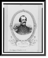 Historic Framed Print, Maj. Gen. A.S. Johnston.Chas. Magnus, N.Y.,  17-7/8" x 21-7/8"