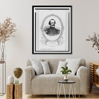 Historic Framed Print, Maj. Gen. A.S. Johnston.Chas. Magnus, N.Y.,  17-7/8" x 21-7/8"