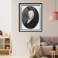 Historic Framed Print, [Isaac Shelby, first Governor of Kentucky, head-and-shoulders portrait, facing left],  17-7/8" x 21-7/8"