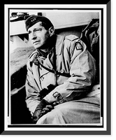 Lieutenant General Mark W. Clark, Commanding General of the United States Fifth Army, three-quarter length portrait, seated, facing left, Antique Print