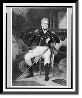 Historic Framed Print, [Thomas Macdonough, full-length portrait, seated, facing right],  17-7/8" x 21-7/8"