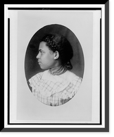 Historic Framed Print, [African American girl with braided hair, head-and-shoulders portrait, facing left],  17-7/8" x 21-7/8"
