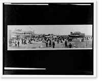 Historic Framed Print, Long Beach pier, Long Beach, Cal.,  17-7/8" x 21-7/8"