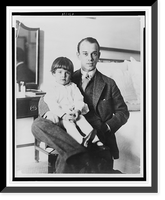 Historic Framed Print, Mr. Nijinsky and his little daughter at his apartments in the Biltmore,  17-7/8" x 21-7/8"