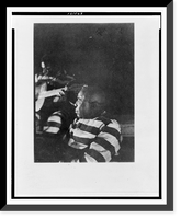 Two unidentified convicts, one of whom is playing the guitar and looks like Leadbelly (Huddie Ledbetter), Vintage Wall Art
