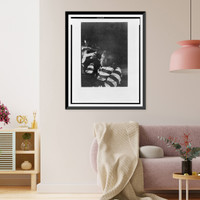 Two unidentified convicts, one of whom is playing the guitar and looks like Leadbelly (Huddie Ledbetter), Vintage Wall Art