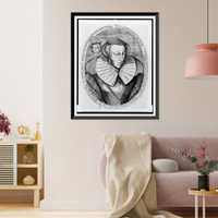 Historic Framed Print, Maria Regina Scotiae. Mortis at Horrendam Faciem [...].PM.,  17-7/8" x 21-7/8"