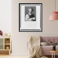 Historic Framed Print, [Torquato Tasso, half-length portrait, facing left].engraved by Robt. Hart.,  17-7/8" x 21-7/8"