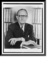 Brooks Hays, half-length portrait, seated, with books, facing front.photo by Darro, Antique Print