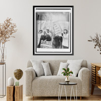 Demonstrators march in front of St. Patrick's Cathedral protesting the Roman Catholic Church's fight against changing the New York State abortion law, Vintage Wall Art