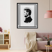 Abraham Lincoln, head-and-shoulders portrait, in profile facing left; cropped from larger view, Vintage Print