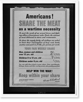 Historic Framed Print, Americans! Share the meat as a wartime necessity,  17-7/8" x 21-7/8"