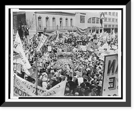 Miguel Alem&aacute;n, candidate for the Mexican presidency, surrounded by supporters, on his way to make a speech, Mexico City, Vintage Print