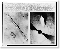Composite photograph of a piece of pipe (left) and an air bottle (right), possibly from the submarine Thresher"", Historic Reproduction