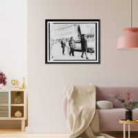 Three men carrying picket signs criticizing Woolworth's segregation policies Classic, Antique Wall Art
