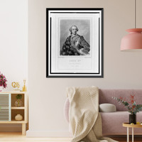 Historic Framed Print, Louis XV - Roi de France , 1715-1774.Peint par Vanloo ; Grav&eacute; par Pannier.,  17-7/8" x 21-7/8"