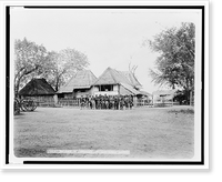 Historic Framed Print, Officers in command of San Roque outpost,  17-7/8" x 21-7/8"