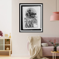 Ohio - the mining troubles in Hocking Valley - tent life of the striking miners. The distribution of relief to the unemployed.from sketches by Joseph Becker. Classic, Antique Wall Art