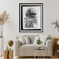 Ohio - the mining troubles in Hocking Valley - tent life of the striking miners. The distribution of relief to the unemployed.from sketches by Joseph Becker. Classic, Antique Wall Art