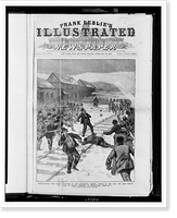 Pennsylvania - the mining troubles in the Schuylkill region - attack on the coal and iron police by a mob of Polish strikers, at Shenandoah, February 3d.from a sketch by Joseph Becker. Classic Wall