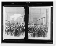 Trial of Ossawattamie sic Brown View of the court-room during the trial, with accurate portraits of the presiding judge, the twelve, Antique Print