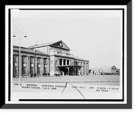 Historic Framed Print, Area 11. Manchuria. Hsin-Ching (Hsinking). (Spec. Mun.). Railway station. S.M.R. Line,  17-7/8" x 21-7/8"