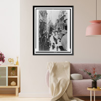 Main Street in Changsha, Hunan Province, China, Antique Poster