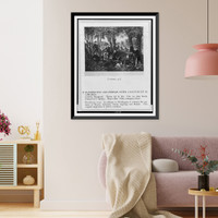 Washington and friends after a day's hunt in Virginia, Antique Print