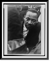 Historic Framed Print, [Martin Luther King, Jr., head-and-shoulders portrait, facing front, looking out from a crowd],  17-7/8" x 21-7/8"
