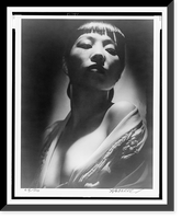 Anna May Wong, actress, head-and-shoulders portrait, facing front.Hurrell, Vintage Poster