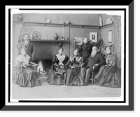 Historic Framed Print, [Frances Benjamin Johnston and her family in studio, 1332 V St., N.W., Washington, D.C.],  17-7/8" x 21-7/8"