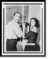 Ricardo Montalb&aacute;n and Marisa Pavan hiding in hotel room in the CBS Playhouse 90 production of Target for Three"", Vintage Print