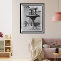 Historic Framed Print, Delaware pillory and whipping post,  17-7/8" x 21-7/8"