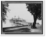 Historic Framed Print, The wharf, Mount Vernon, Virginia,  17-7/8" x 21-7/8"