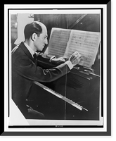 Historic Framed Print, [George Gershwin, seated at piano, facing right],  17-7/8" x 21-7/8"