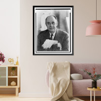 Enrico Fermi, head-and-shoulders portrait, facing front, Antique Print