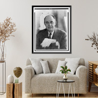 Enrico Fermi, head-and-shoulders portrait, facing front, Antique Print