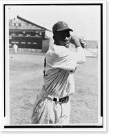Robinson at first for Dodgers, Vintage Print