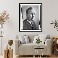 Historic Framed Print, [Michael J. Harrington, head-and-shoulders portrait, facing right],  17-7/8" x 21-7/8"