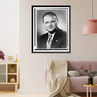 Historic Framed Print, [Lucien N. Nedzi, head-and-shoulders portrait, facing slightly left],  17-7/8" x 21-7/8"